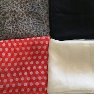 Set of 4‎ Vintage Polyester Scarves